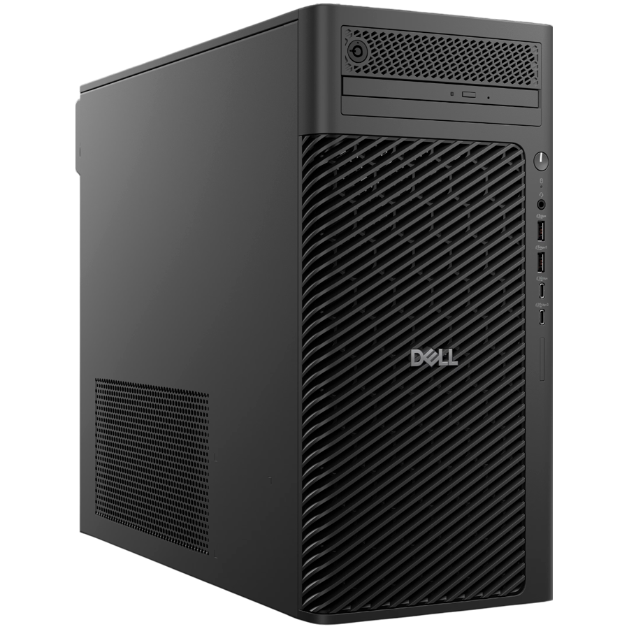 Dell Pro Max Tower, Intel Core Ultra 7 265K, 32GB (2x16GB) DDR5, M.2 1TB PCIe, Intel Int GPU, Front2x USB 3.2, 2x USB C 3.2, SD reader, Back 2x USB 2.0, 2x USB 3.2, 1x USB C 3.2, RJ45, 2x DP, USB KB/Mouse, 1500W, W11Pro, 3Yr