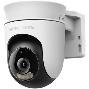 Mercusys MC510 Outdoor Pan/Tilt Security Wi-Fi Camera, 2K QHD, Smart Motion and Person Tracking, Color Night Vision, Local and Cloud Storage, supports up to 512GB microSD cards and cloud storage for secure, flexible video backup, IP65