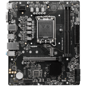 MSI PRO H610M-G LGA 1700 Intel H610 SATA 6Gb/s Micro ATX Motherboard 2x DDR5 PCI-E x16 slot M.2 Intel I219V1Gbps LAN EZ Debug LED