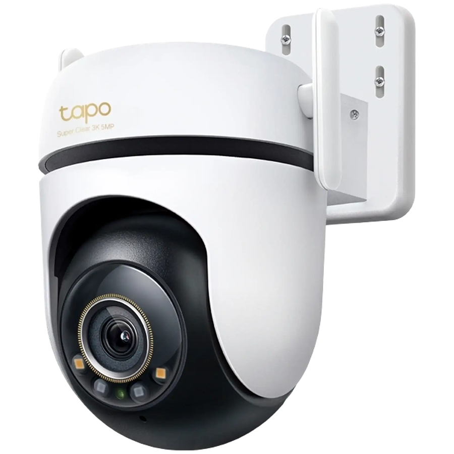 TP-Link Tapo C530WS Outdoor Pan/Tilt Security Wi-Fi Camera, 3K 5MP (2880x1620), 2.4 GHz, 2 x External Antennas, 1 x Ethernet Port, Horizontal 360, Pan/Tilt, Starlight Color Night Vision, Smart AI Detection and Notifications (motion, people, pets,..)
