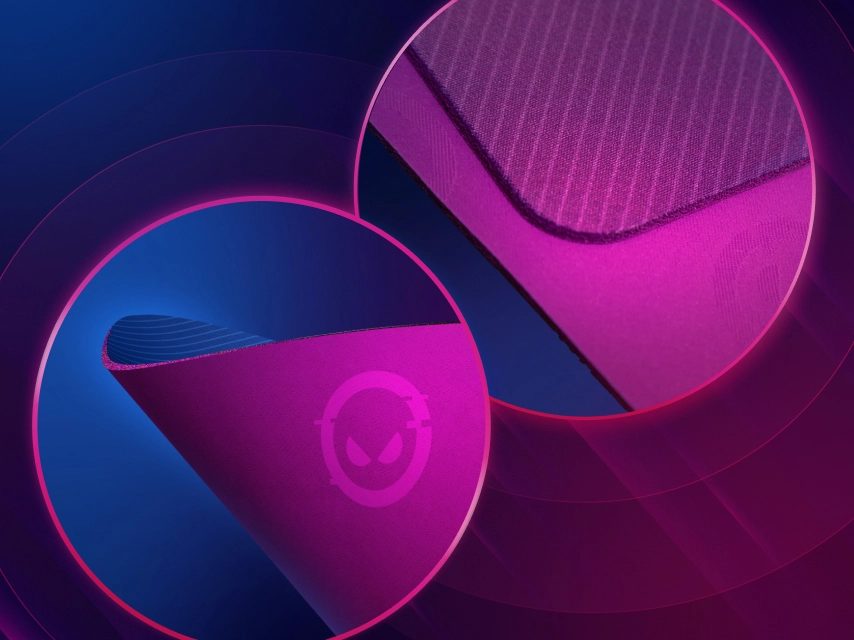 Lorgar Main 133, Gaming mouse pad, High-speed surface, Purple anti-slip rubber base, size: 360mm x 300mm x 3mm, weight 0.2kg - Image 4