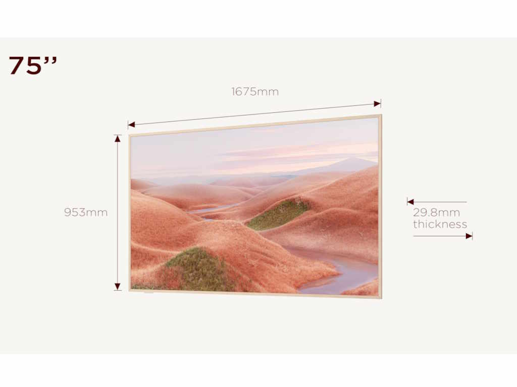 TCL 75"A300W NXTVISION 4K QLEDGoogle OS; 144Hz VRR ART TV;Dolby Atmos; Ambient mode; HDMI 2.1 - Image 2