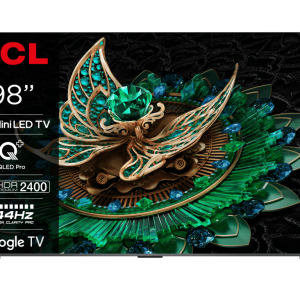 TCL 98"C765 QD-Mini LED 4K TVHDR 2400 nits; QLED PRO;ONKYO 2.1ch; 144Hz VRR; Google TV
