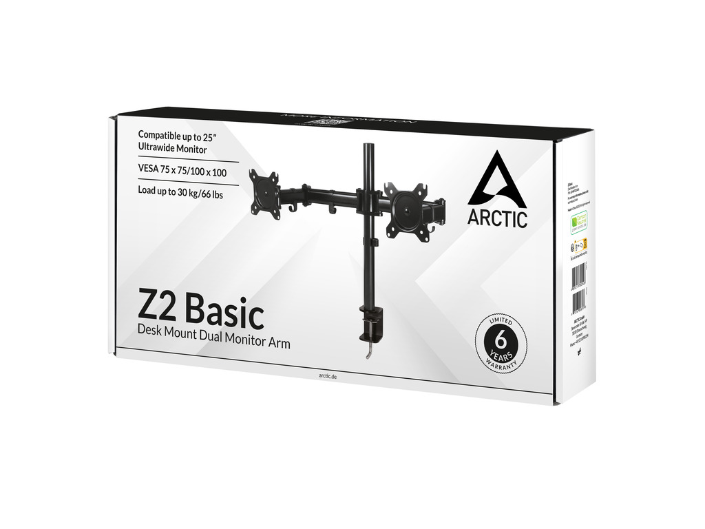 Arctic Z2 Basic dual nosačza monitore, desk mountdual monitor arm - Image 5