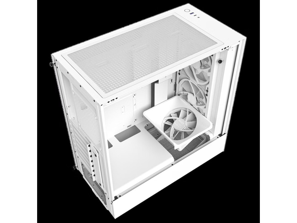 NZXT CASE H5 ELITE WHITE Mini-ITX, Micro-ATX, ATX Mid-Tower, 3x Fans - Image 4