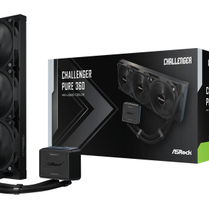 ASROCK 360 LCD AIO BlackCPU Liquid Cooler, Challenger1851, 1700, AM4, AM5