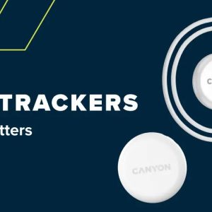 CANYON smart tag ONTAG 1 iOS 4 pcs KIT Black