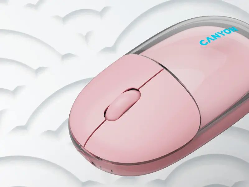 CANYON mouse OnClick 24 BT/ Wireless Transparent/Pink - Image 2