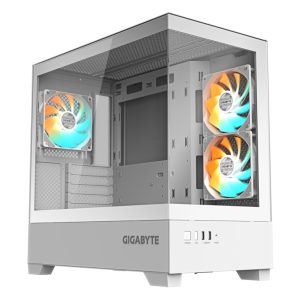Gigabyte Case GB-C201PI Mid-tower, mATX, White, 3x 120mm ARGB fans