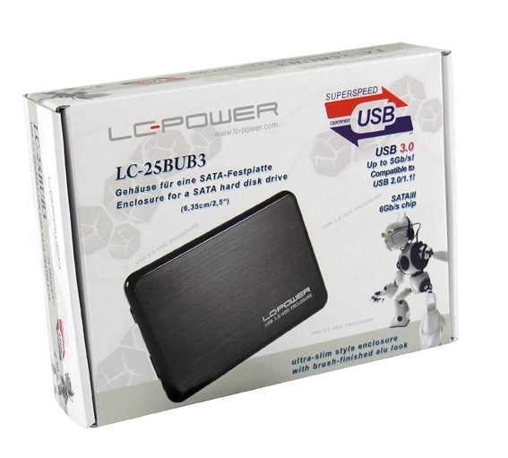 LC-Power LC-25BUB3 Enclosure2.5" USB 3.0,ultra slim - Image 3