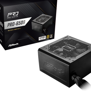 ASRock PSU 650W Gold, Pro80PLUS, 120mm fan, ATX 3.1PCIe 5.1