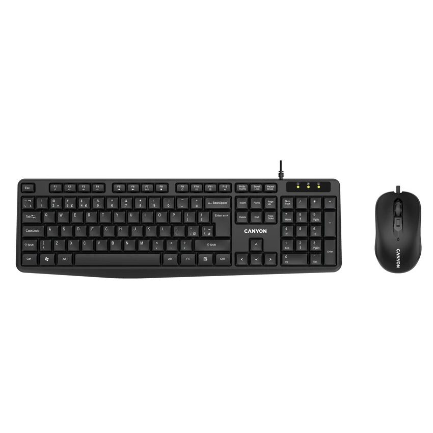 CANYON SET-1 EN/AD Keyboard+Mouse Wired Black - Image 2