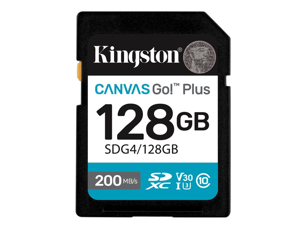 Kingston SD 128GB CanvasGoPlusSDXC,r/w:200/160MB/sDSLRs, mirrorless cameras, 4K video - Image 2