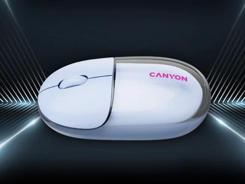 CANYON mouse OnClick 24 BT/ Wireless Transparent/Blue - Image 3