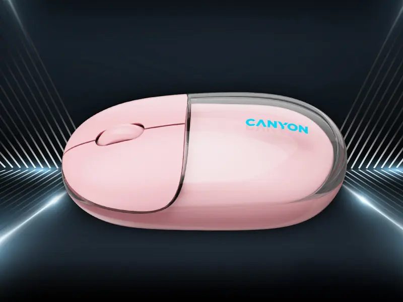 CANYON mouse OnClick 24 BT/ Wireless Transparent/Pink - Image 3