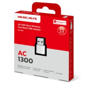 Mercusys MA30N AC1300Wireless Nano Dual Band, USB Adapter