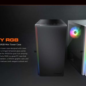 COUGAR PURITY RGB PC Case, Mini Tower, White