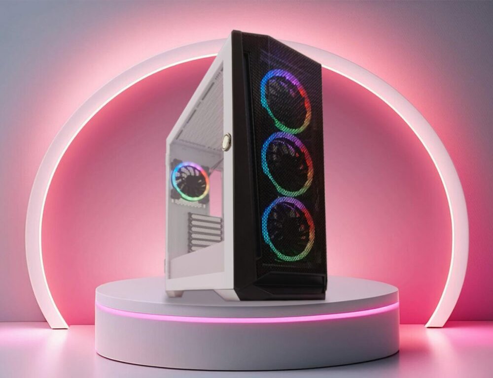 LC-Power Case Gaming 805BWHolo-1_X, Midi-Tower,4x120ARGBGPU: 390mm, CPU Cooler: 165mm