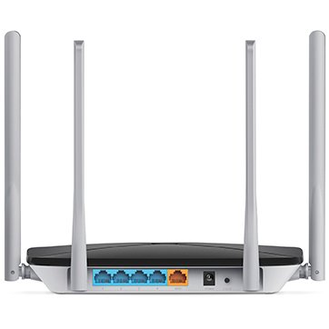 Mercusys AC1200 Dual Band Wireless Router 802.11ac, 4x10/100Mbps LAN ports, 1x10/100Mbps WAN port, 4 x 5dBi omni directional antennas, WDS bridge, 2.4GHz guest network - Image 2