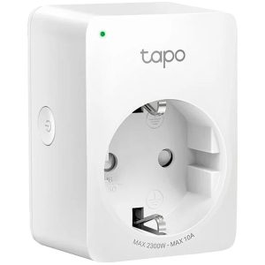 TP-Link Tapo P100(1-pack) Mini Smart Wi-Fi Socket, 220-240 V, 50/60 Hz, Max Load 10 A, 1200W, , 2.4 GHz Wi-Fi, Bluetooth 4.2 (onboarding only), 802.11 b/g/n, Amazon Certified for Humans (FFS), Voice Control (works with Amazon Alexa and Google As.)