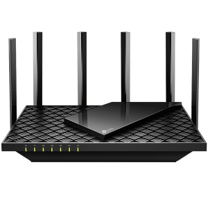 TP-Link Archer AX72 AX5400 Dual-Band Gigabit Wi-Fi 6 Router, 574 Mbps (2.4 GHz) + 4804 Mbps (5 GHz), 6× Antennas, Qualcomm 1 GHz Dual-Core CPU, 1× G WAN + 4× G LAN, 1 x USB 3.0, 4x4 MIMO,OFDMA,OFS,4T4R,Beaforming,HT160,100+ con. devices