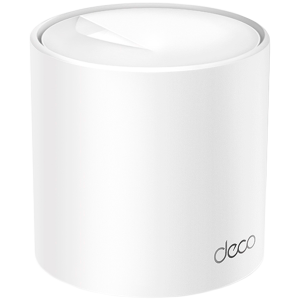 TP-Link Deco X10 (1-pack) AX1500 Whole Home Mesh Wi-Fi 6 System, 300 Mbps at 2.4 GHz + 1201 Mbps at 5 GHz,Internal Antennas, 2× Gigabit Ports (WAN/LAN auto-sensing),Deco App, Router/AP Mode, IPv6, IPTV, Parental Controls, QoS, OFDMA, MU-MIMO, WPA3