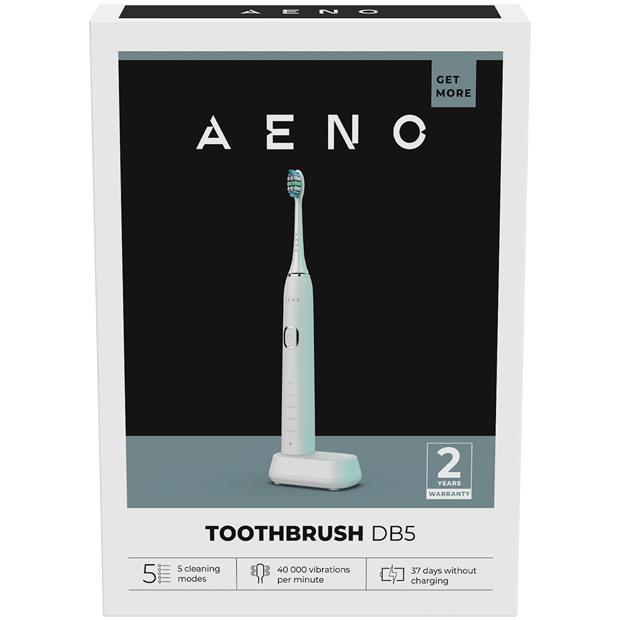AENO Sonic Electric Toothbrush DB5: White, 5 modes, wireless charging, 46000rpm, 40 days without charging, IPX7 - Image 4