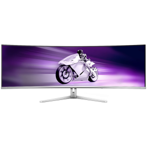 Philips Monitor Evnia 49M2C8900L/00 49" QD-OLED, 32:9, 5120x1440 (Dual QHD), 144hz 0.03ms, 250 cd/m² (typical), 1,500,000:1, 2x HDMI 2.1, DisplayPort 1.4, USB-C (90W), 4x USB 3.2, Speakers (2x 7.5W tweeters, 2x 7.5W woofers), White Design, Adaptive