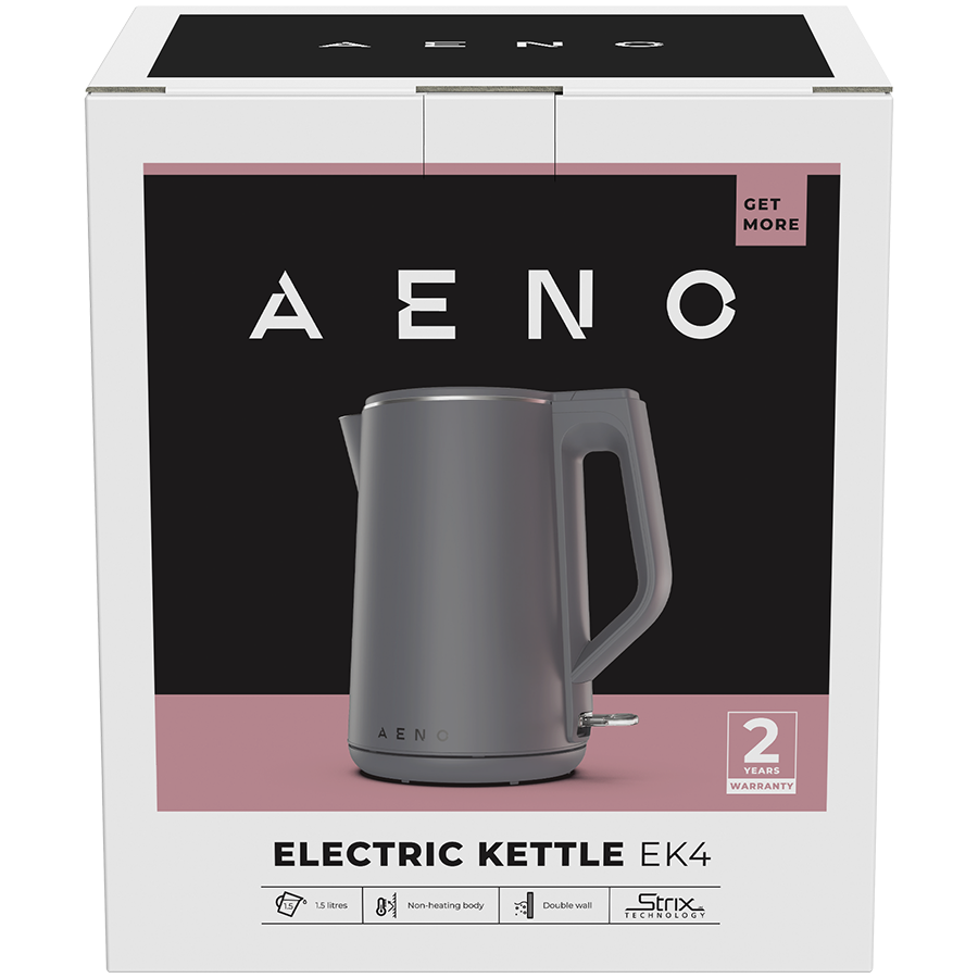 AENO Electric Kettle EK4: 1850-2200W, 1.5L, Strix, Double-walls, Non-heating body, Auto Power Off, Dry tank Protection - Image 4
