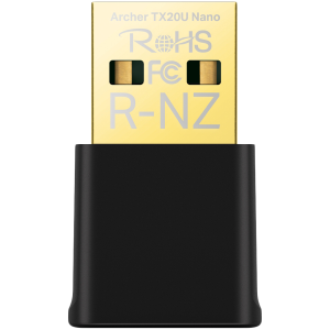 TP-Link Archer TX20U Nano AX1800 Nano Dual Band Wi-Fi 6 USB Adapter, 1201 Mbps at 5 GHz + 574 Mbps at 2.4 GHz, 2xInternal Antennas, USB 2.0, MU-MIMO, OFDMA, WPA3, Nano design, Plug and Play
