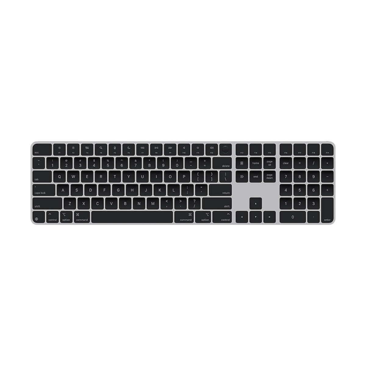 Magic Keyboard with Touch ID and Numeric Keypad for Mac models with Apple silicon - International English - Black Keys,Model A3119 - Image 4