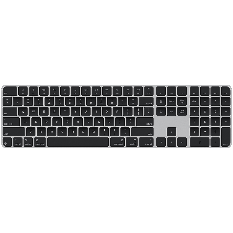 Magic Keyboard with Touch ID and Numeric Keypad for Mac models with Apple silicon - International English - Black Keys,Model A3119