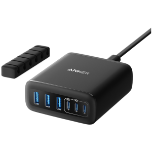Anker Charger (112W, 6 Ports, GaN) Black