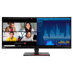 ThinkVision P34w-20, Curved 34.14" IPS, 3440x1440 FHD, Anti-glare, 1000:1, 300 nits, 60Hz, 178 / 178, 21:9, 4/6ms, 3800R, 3Wx2, Tilt, Swivel, Height Adjust Stand, 2x HDMI, 1x DP, 1x DP Out, RJ45, 5x USB 3.2, VESA, 3Yr