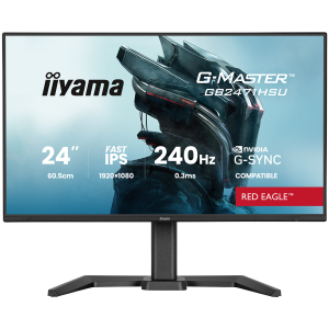 IIYAMA Gaming Monitor GB2471HSU-B1 G-MASTER 23.8" Fast IPS 1920 x 1080 240Hz, 350cd, 0.3ms, HDMI, DP, USB, Full Ergo