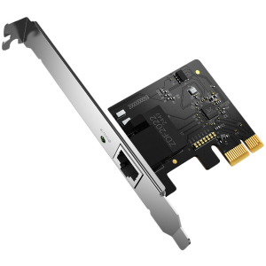 Mercusys MA210E Gigabit PCIe Network Adapter, 1x PCI Express, 1x RJ45 Port,1 Gbps, Full-Height Bracket/Low-Profile Bracket, Wake-on-LAN, Flow Control, Energy-Efficient Ethernet (EEE),