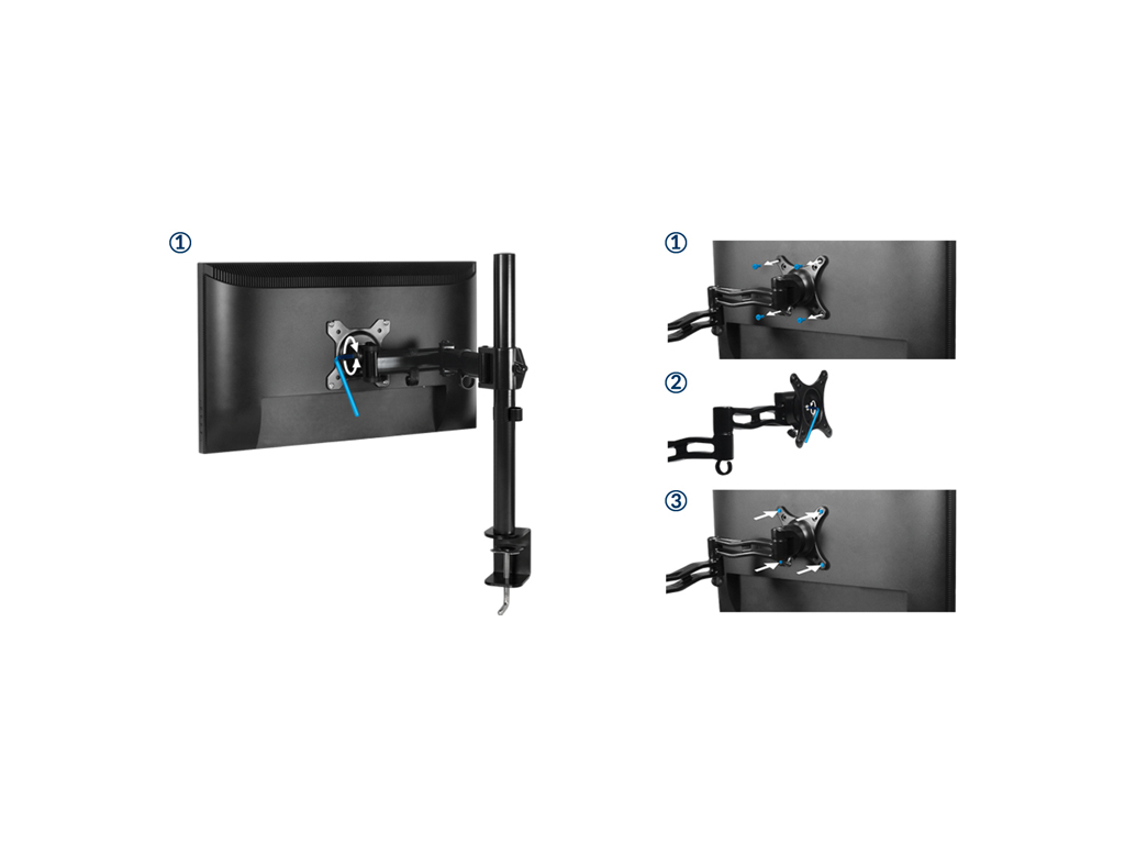 Arctic Z1 nosač za monitore, Basic single nosačDesk mount monitor arm