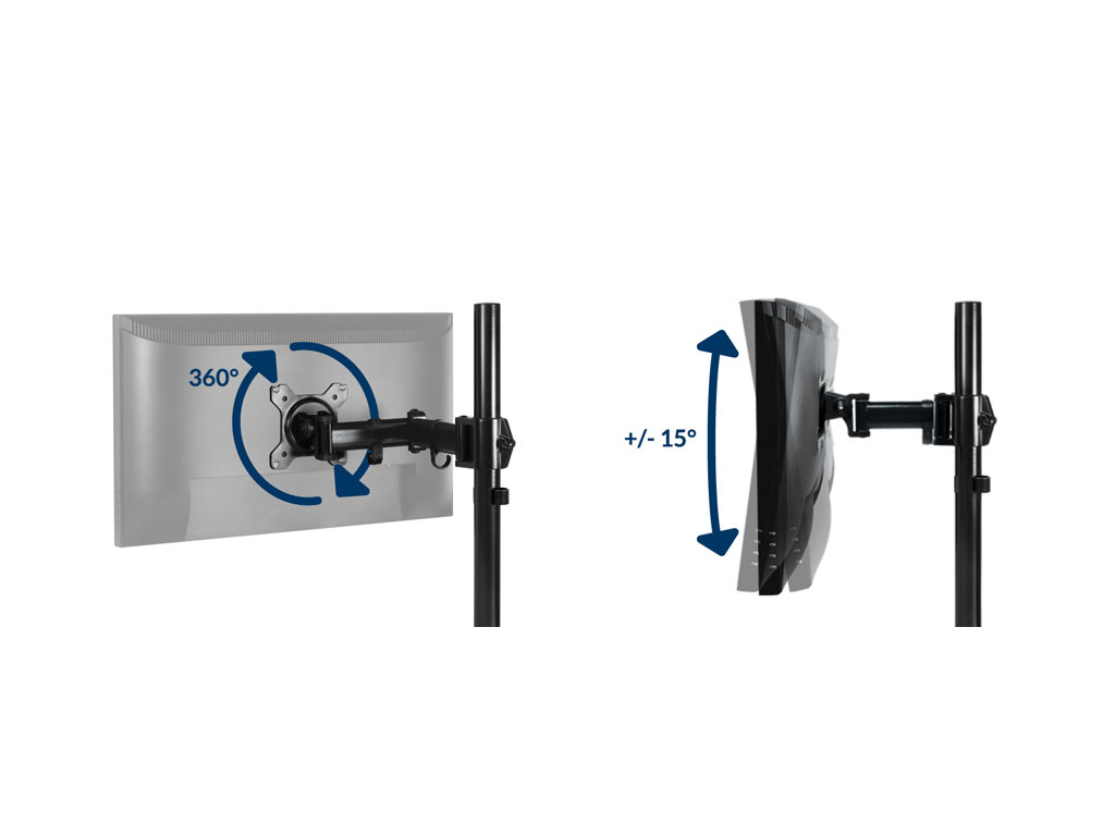 Arctic Z1 nosač za monitore, Basic single nosačDesk mount monitor arm - Image 3