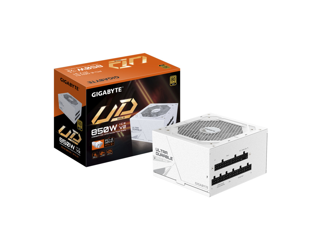 Gigabyte PSU 850W Gold PG5 ICE ATX 3.1, PCIe 5.1, 80 PLUS go Fully modular, 90%, White (bijela) PSU - Image 2