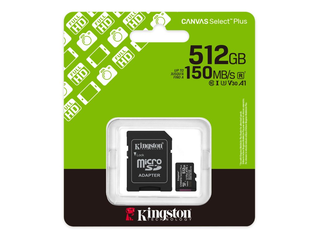 Kingston microSD 512GB Class10Canvas Select Plus150MBs Read,Class 10 UHS-I - Image 3