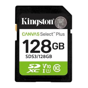 Kingston SDHC 128GB Class 10Canvas Select Plus150 MBs,Class 10 UHS-I