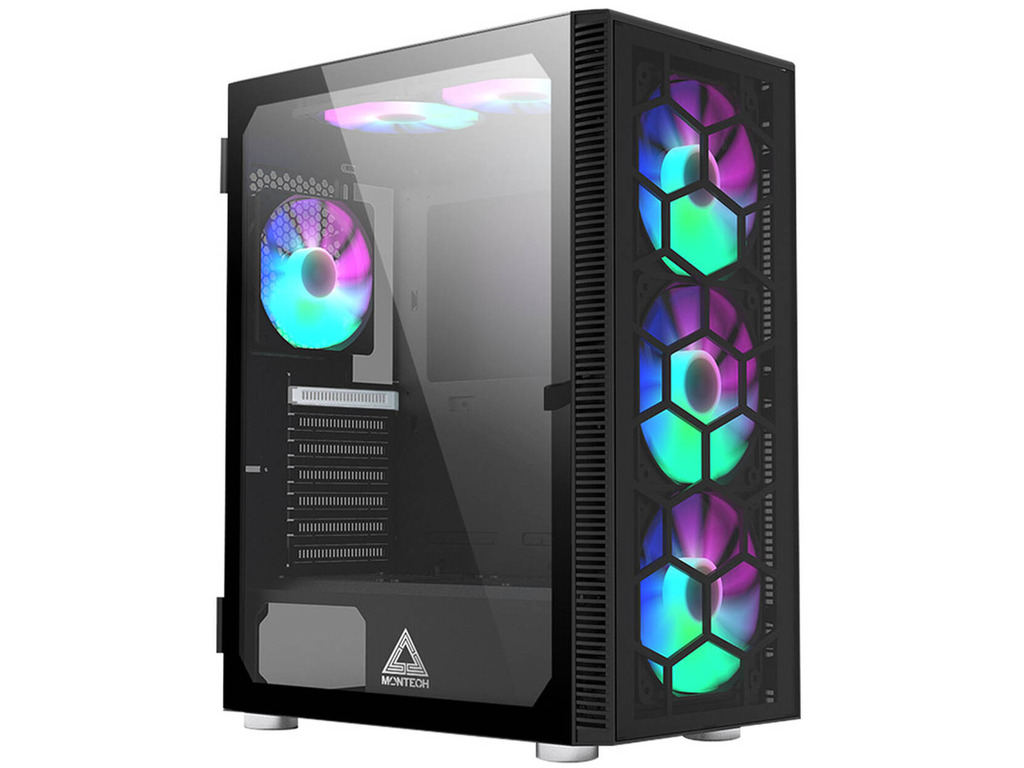Montech Case X3 Glass Black Mid tower, ATX, 6x RGB fans - Image 2