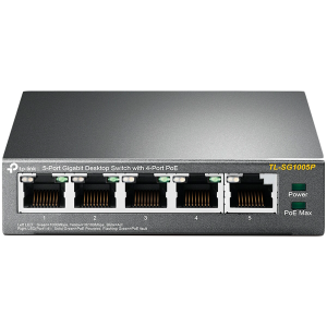 TP-LINK TL-SG1005P 5-Port Gigabit Desktop Switch with 4-Port PoE