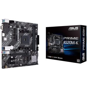 ASUS PRIME A520M-K AM4 mATX MB - AMD A520 2xDIMM DDR4 1xM.2 4xSATA PCIe 3.0 1Gb Ethernet 1xD-SUB 1xHDMI