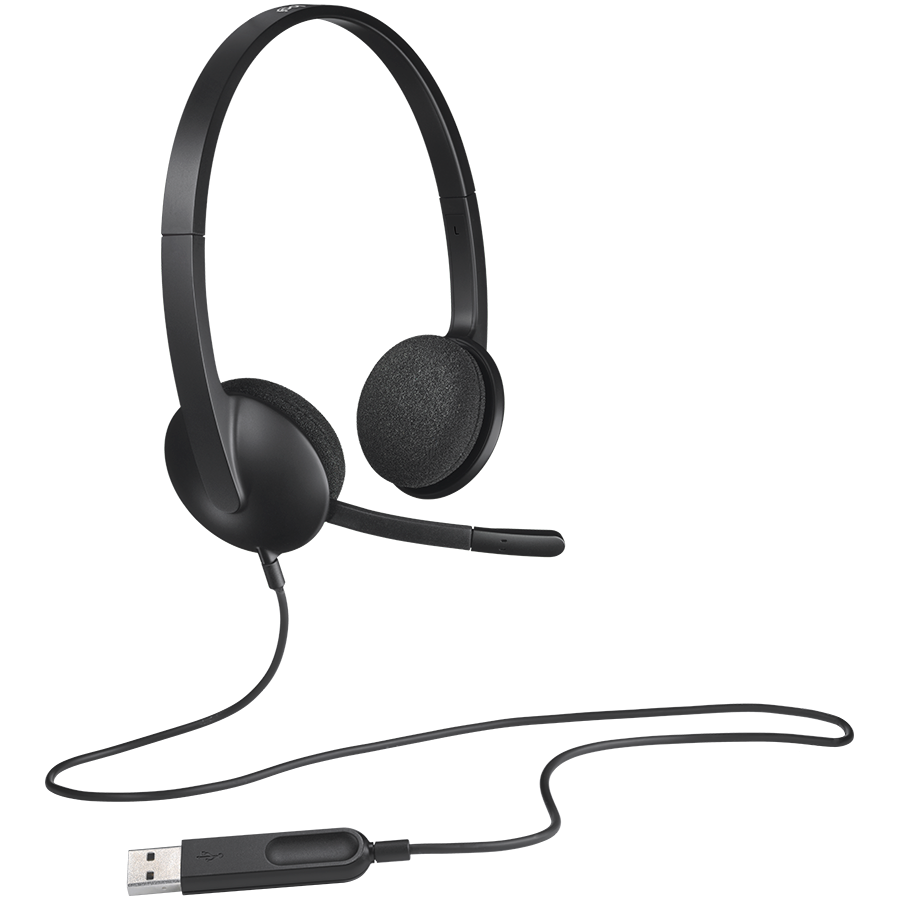 LOGITECH H340 Corded Headset - BLACK - USB - Image 2