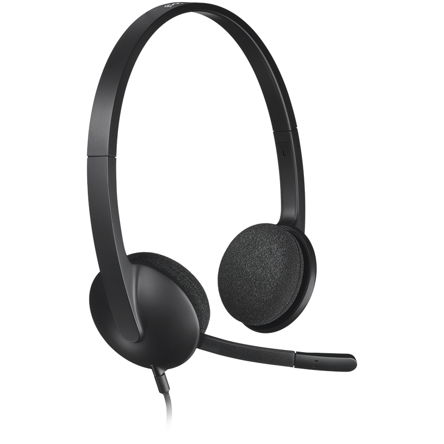 LOGITECH H340 Corded Headset - BLACK - USB - Image 4