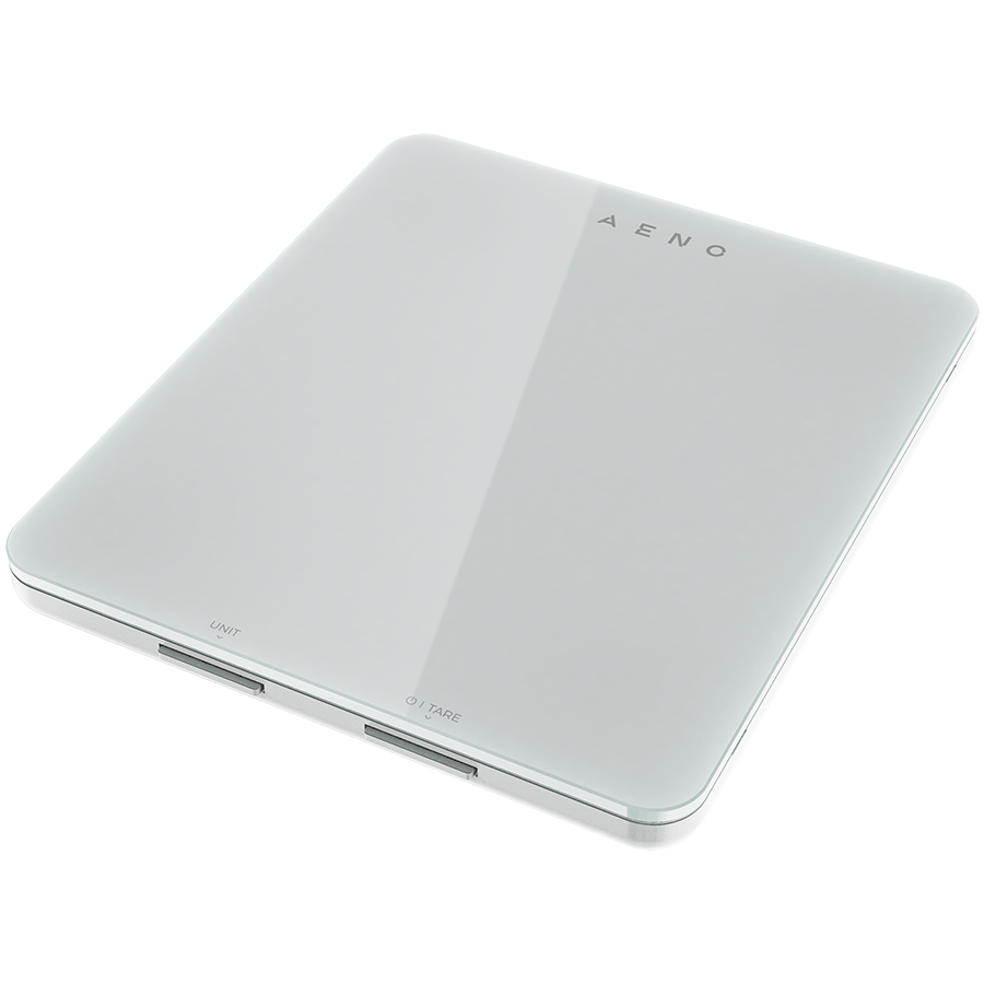 AENO Kitchen Scale KS1S Smart, Max load - 8 kg, Bluetooth, 10,000+ products & meals, 25 indicators analysis, Coffee mode, 6 unit conversion: kg, g, lb, fl, oz, ml, Material - glass - Image 2