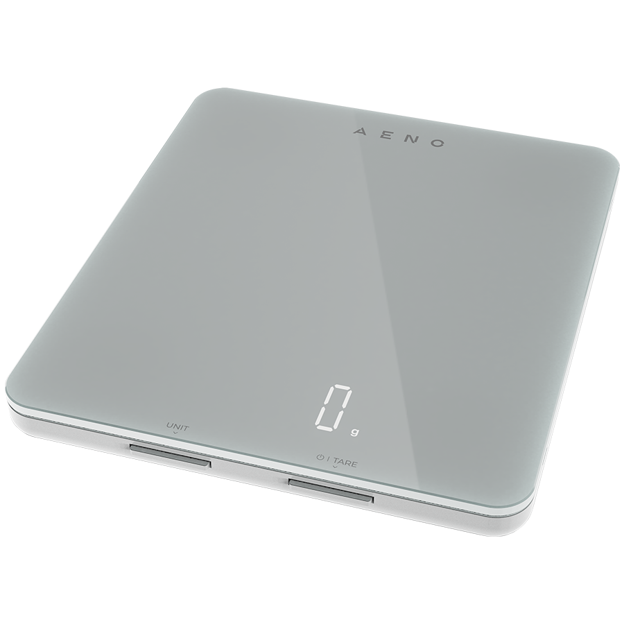 AENO Kitchen Scale KS1S Smart, Max load - 8 kg, Bluetooth, 10,000+ products & meals, 25 indicators analysis, Coffee mode, 6 unit conversion: kg, g, lb, fl, oz, ml, Material - glass - Image 3