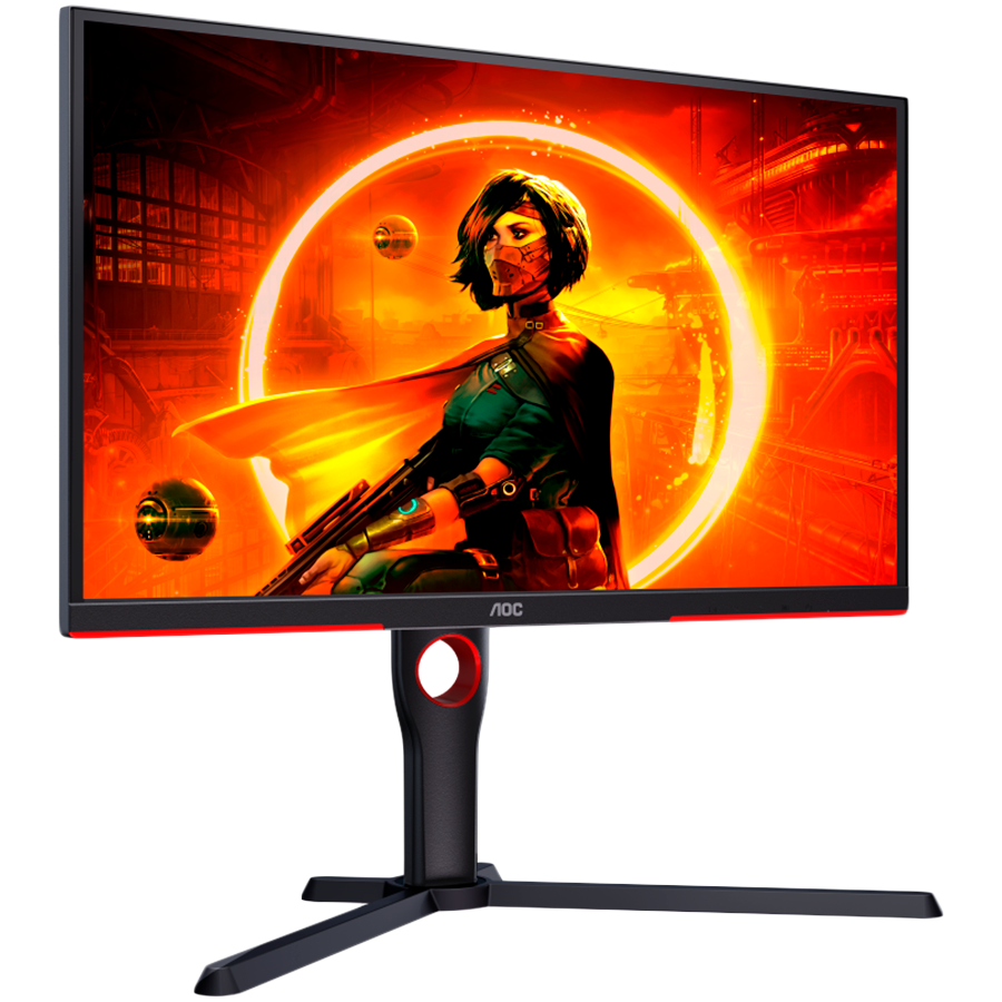 AOC Gaming Monitor 25G3ZM/BK 24.5” 240Hz VA, 1920x1080, 0.5ms, 3000:1, 178/178, Adaptive Sync, HDMI, DP, 3-sided frameless, Full Ergo, G-Menu, Black-Red, 3y - Image 3