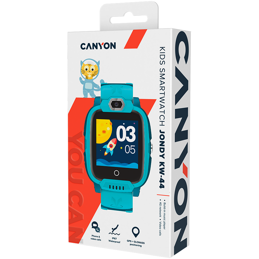 CANYON kids watch Jondy KW-44 4G Camera GPS Music Green - Image 4